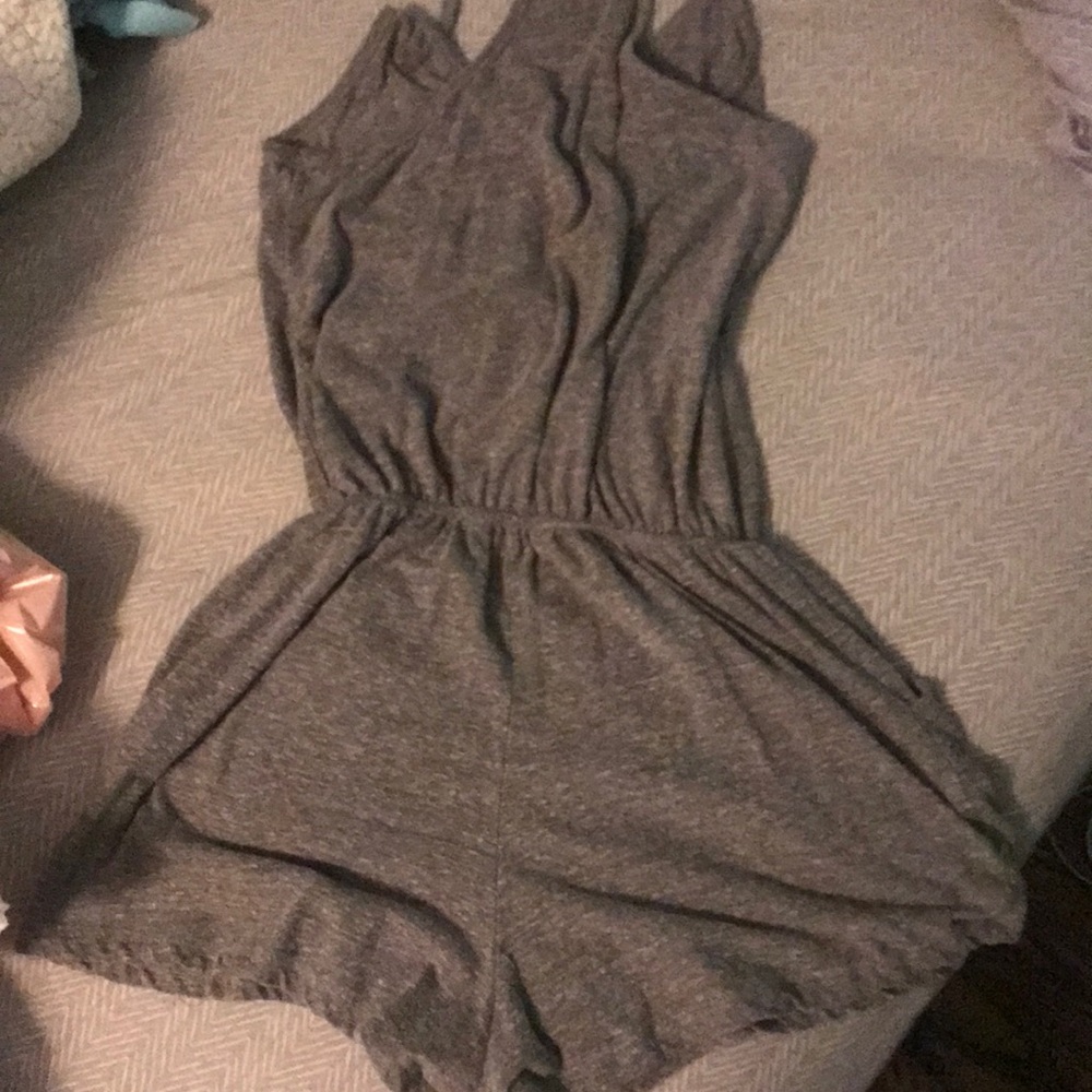 gray romper - Picture 2 of 2